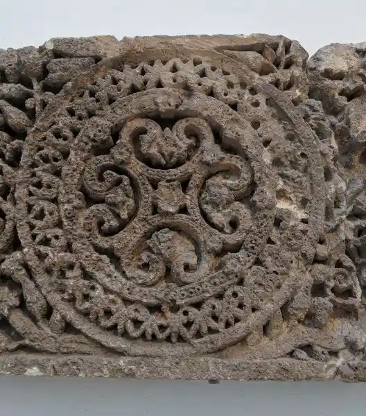 The palace of Mshatta, solar disc with cross in the center